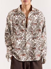 Vintage Safari Printed Shirt